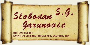 Slobodan Garunović vizit kartica